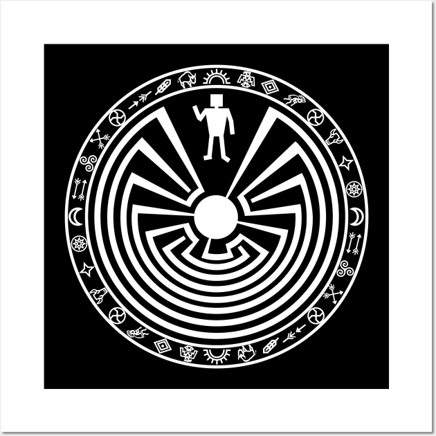 Man in the Maze [white] Wall Art by PeregrinusCreative